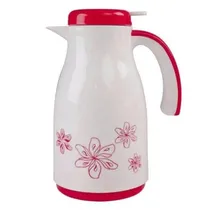 Termo Blanco Con Flor 1LT Colores Varios