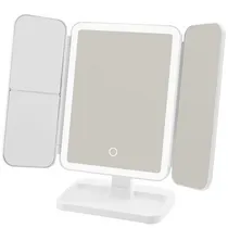 Espelho Satellite A-M15 com Iluminação LED 3 Lados Recargable - Bege