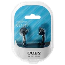 Fone de Ouvido Coby CE1360 com Cabo de 1.2 Metros - Preto