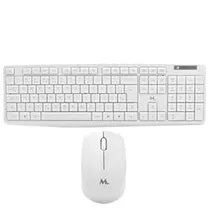 Teclado + Mouse Mtek KM-5239W Wireless / Português - Branco