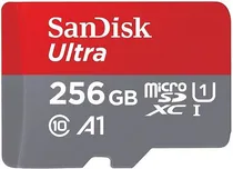 Cartão de Memória Sandisk Micro SDXC 256 GB Ultra 100MB/s Classe 10 ( SDSQUAR-256G-GN6MN)