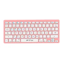 Teclado FTX FTXB1000 Sem Fio Ultra Slim / com Bluetooth / Portugues - Rosa