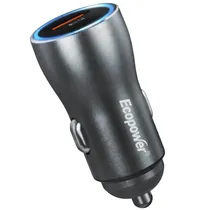 Ecopower Cargador Vehicular EP-7032 30W USB-C/USB-A Gris