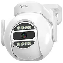 Câmera de Segurança 4LIFE FLD8G 360° Smart Outdoor / Wi-Fi / 2.5K / 4MP - Branco