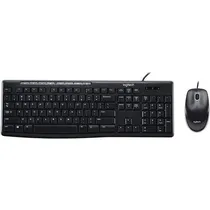 Teclado + Mouse Logitech MK200 USB / Ingles – Preto (920-002714)