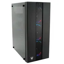 Gabinete Gamer Satelite K878, Mid Tower, RGB, ATX, Lateral Acrílico, 4X Fans 120MM RGB, Preto