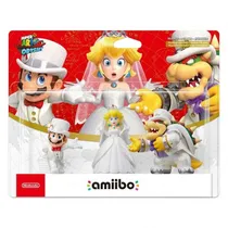 Boneco Amiibo Super Mario Odyssey Bundle Mario,Peach And Bowser 80618