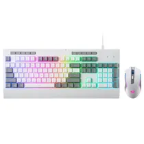 Redragon Teclado + Mouse S151-W Wired Gaming Essentials Ingles White