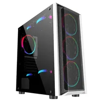 Gabinete Satellite K382 Branco/Preto com 8 Coolers