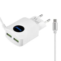 Carregador USB-C Prosper P-5504 2 USB de 30 Watts - Branco
