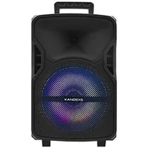 Speaker Kandexs Party YE-1209 12" LED BT/ Aux/ USB/ FM/ TF/ Mic Recarregavel Bivolt Preto