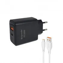 Carregador Ecopower EP-7075 USB-C/USB-A 30W - Black