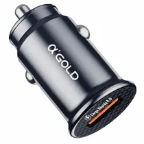 Carregador Veicular A'Gold CJ04-4 de 20 W com Carregamento Rápido USB-A - Preto