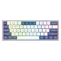 Teclado Gamer Redragon Alcor K717 Pro QMK RGB Layout 60% Sem Fio - Branco e Azul