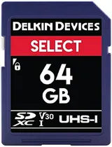 Cartão de Memoria Delkin Select SDXC 64GB - V30 - Uhs-I - 100MB/ s