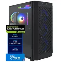 PC Montado Gamer Intel Core i7 6700 de 3.4GHZ 16GB de Ram / 256GB SSD / Geforce GTX 750TI 4GB - Preto