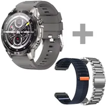 Relógio G-Tide R6 Pro com GPS/Bluetooth - Cinza/Azul + 2 Pulseiras