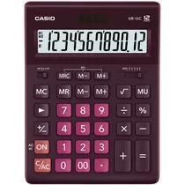 Calculadora Compacta Casio GR-12C-WR - Bordô