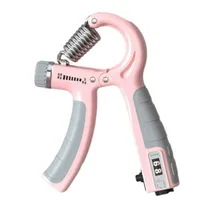Exercitador para Mão Ajustável de 10 A 40KG Rosa com Contador LED