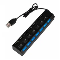 Hub USB Sate A-HUB16 7 Portas 2.0 Preto c/Power