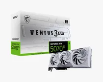 Placa de Vídeo 16GB Exp. GF-RTX5070TI MSI Ventus 3X PZ Oc Branco 912-V531-657