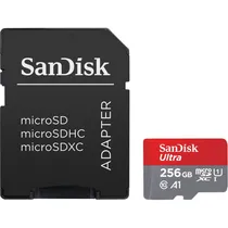 Cartão de Memória Micro SD Sandisk Ultra SDXC 256GB 150 MB/s - SDSQUAC-256G-GN6MA