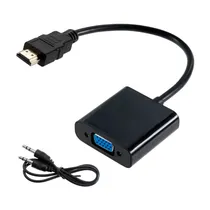 Adaptador Quanta QTHDV34 - HDMI - VGA - Preto