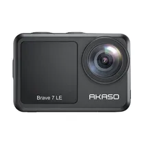 Camera de Video Akaso Brave 7 Le Camera de Ação Esportiva Prova Dágua IPX7 20MP / 4K Ultra HD / 2 Baterias / EIS2.0/ 2 Display - Preto