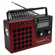 Rádio Ecopower EP-F318 USB/SD/FM/AM - Vermelho