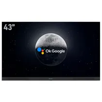 Smart TV LED Smartfy GTV43 / 43" / Full HD / HDMI / USB / com Soundbar / Google TV / Wifi - Preto