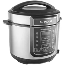 Panela A Pressão Elétrica Mondial Digital Master Cooker PE-38 de 5L/900W/220V - Preto/Prata