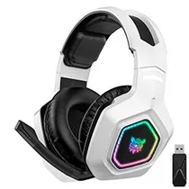 Headset Gamer Onikuma B100 RGB / Wireless - Branco