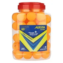 Bola de Ping Pong Laranja 1 Estrela, Frasco com 60 Peças