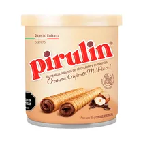 Mini Barquillos Pirulin Chocolate Avellana Lata 155G