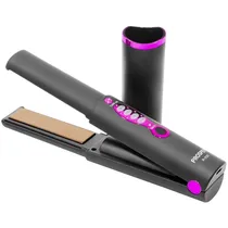 Chapinha / Prancha de Cabelo Prosper P-1131 Portatil / 210°C / Recarregavel - Cinza/ Rosa