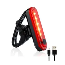 Lanterna LED para Bike Volcano Bicycle Light 056 com 50 Lumens, USB, Recarregável - Vermelho