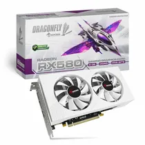 Placa de Vídeo 8GB Exp. RX580 Keepdata Dragonfly Gaming Branco KDRX580-8GD5W/256B