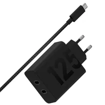 Carregador Motorola Turbo Power MCD-1259 125W Dual USB-C com Cabo - Black