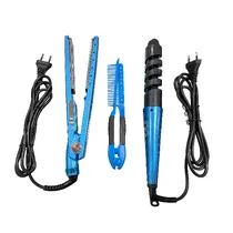 Prancha/Espaçador Euromax Ceramic Blue 3X1 Bivolt