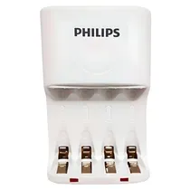 Carregador de Pilhas Philips SCB-2440NB 97 AAA AA Bivolt Branco