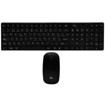 Teclado e Mouse Sem Fio Mtek KM-5197B – Preto (Portugues)