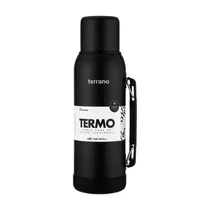 Garrafa Térmica Terrano - 1L - com Bico e Base de Silicone - Preto