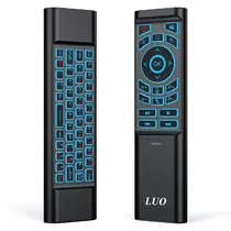 Controle Remoto Universal Luo LU-I14 Air Mouse Teclado / Bluetooth 5.0 / 2.4GHZ / Controle Por Voz - Preto