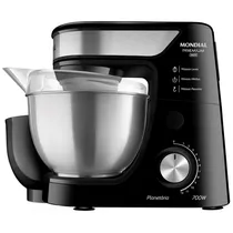 Batedeira Planetária Mondial Premium Inox BP-02P-B-Ti - 700W - 4.5L - Inox - 220V 50/60HZ - Preto