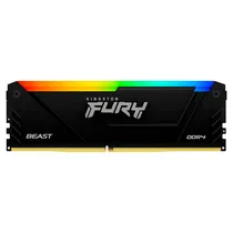Memória Kingston DDR4 16GB 3600MHZ Black RGB Fury Beast - KF436C18BB2A/16