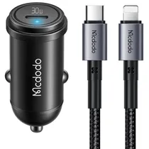 Mcdodo Cargador Vehicular CC-7492 30W Cable USB-C A Lightning Black