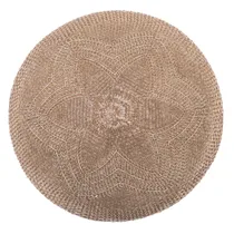 Jogo Americano de Tecido Circular - Marron