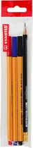 Kit Stabilo Point 88 + Lápis Preto - 4 Unidades