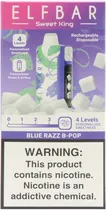Vape Descartável Elf Bar Sweet King Blue Razz B-Pop 40000 Puffs