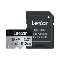 Memoria Micro SD Lexar Profesional Silver Plus 205/150 MB/s Uhs-I C10 512GB
